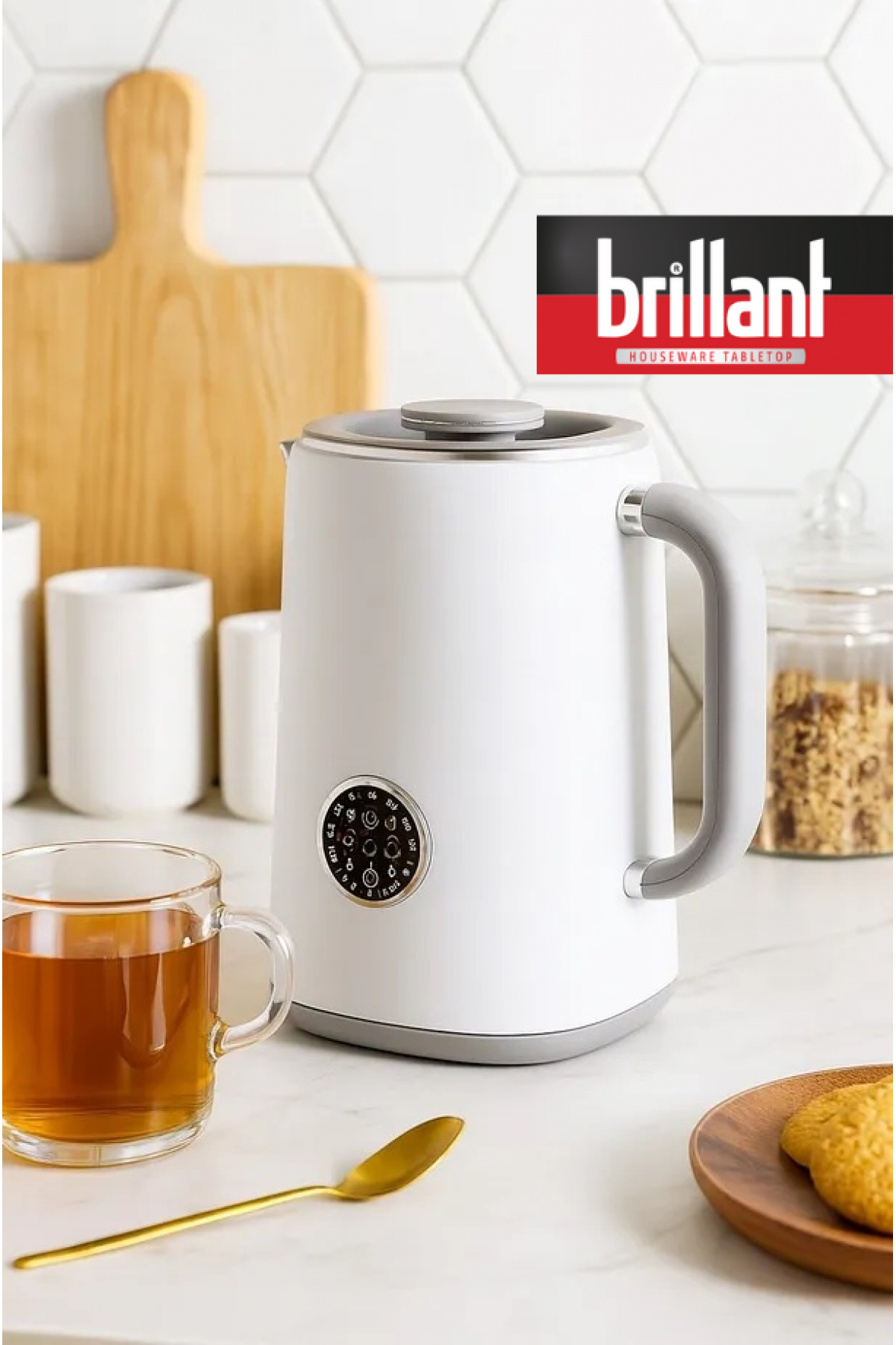 Brillant Spectrum Vintage Digital Kettle ( Çay, Bitki Çayı, Filtre Kahve, Biberon ve Mama Suyu için Farklı Sıcaklık Modları)