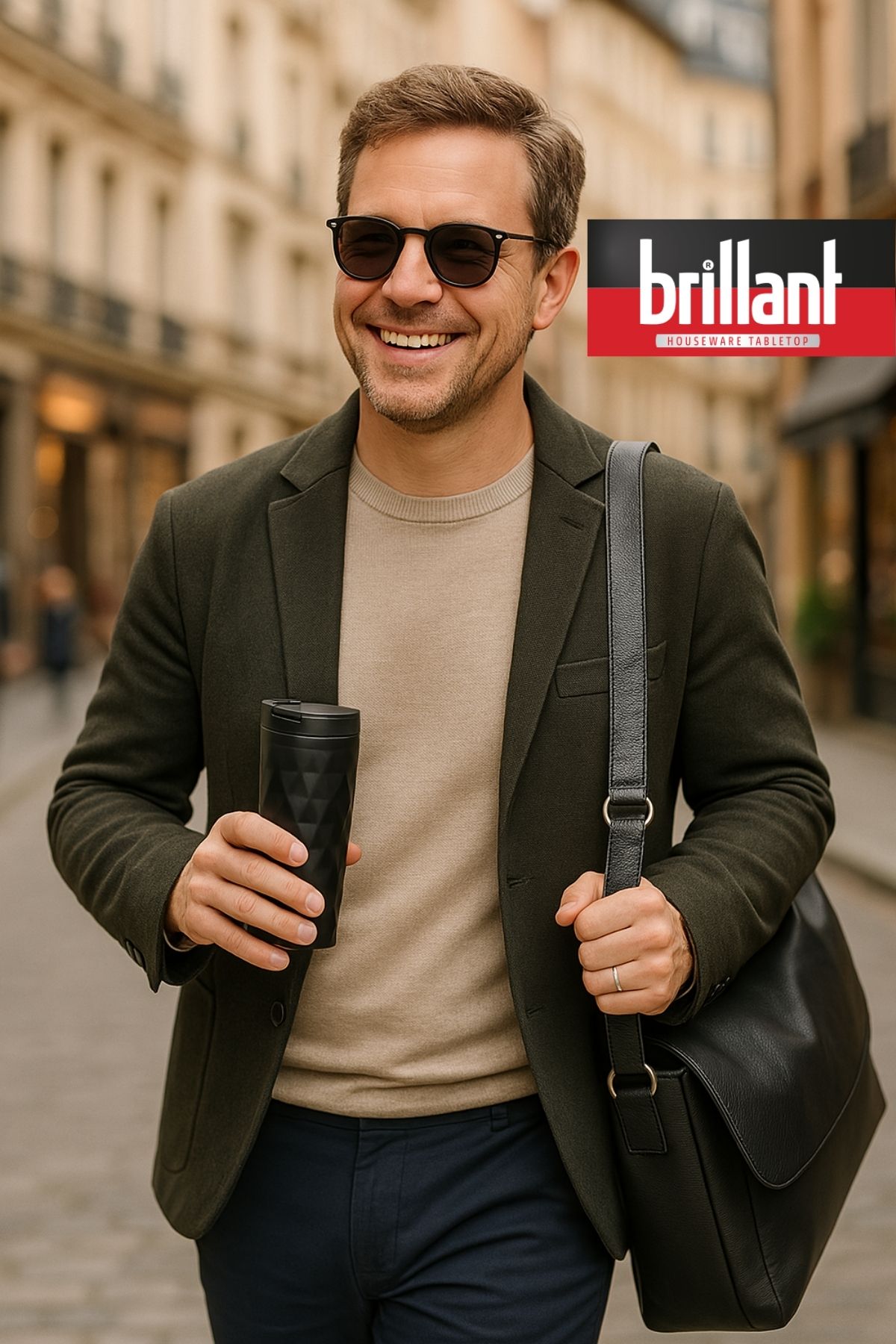 Brillant H20 400ml Termos Kupa | Siyah  ( Evde, Arabada, Ofiste, Sporda; Sıcak ya da Soğuk, Her Koşulda Yanınızda! )