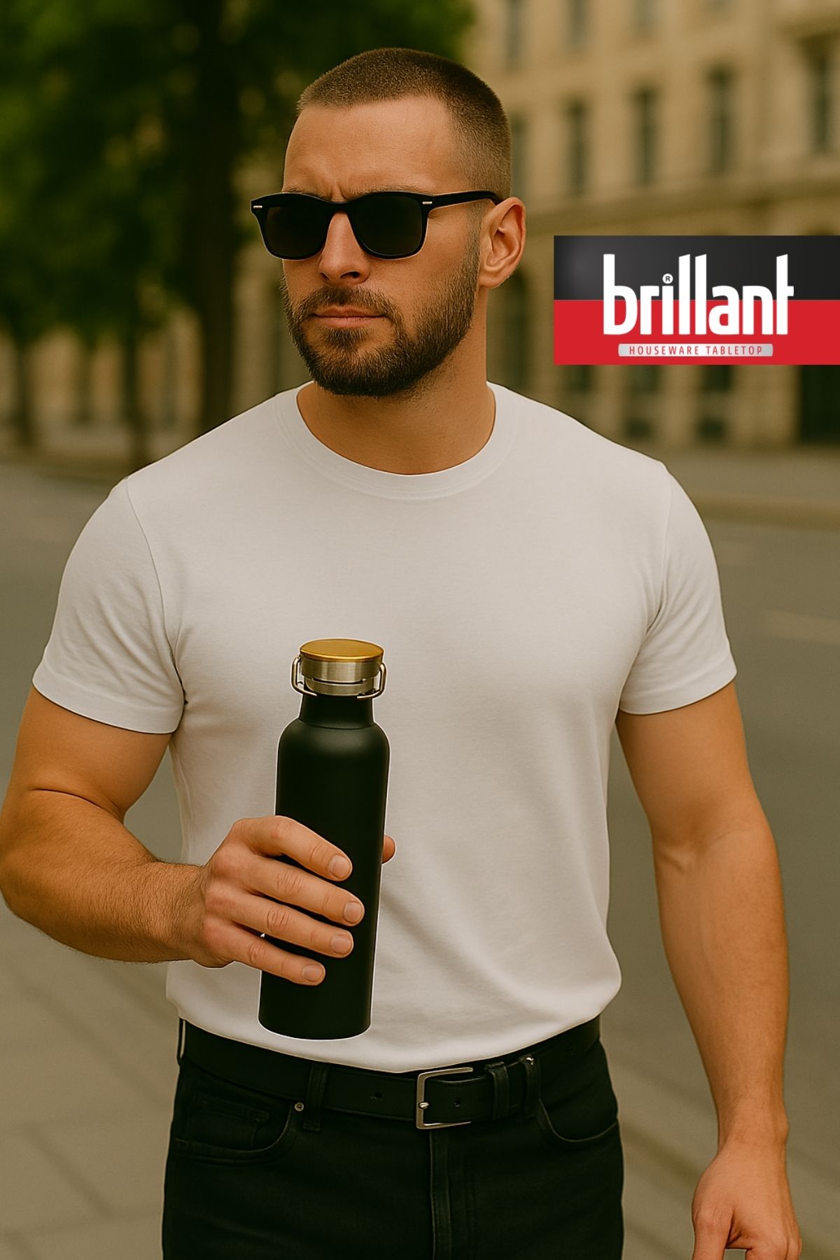 Brillant H20 750ml Termos Kupa | Siyah ( Evde, Arabada, Ofiste, Sporda; Sıcak ya da Soğuk, Her Koşulda Yanınızda! )